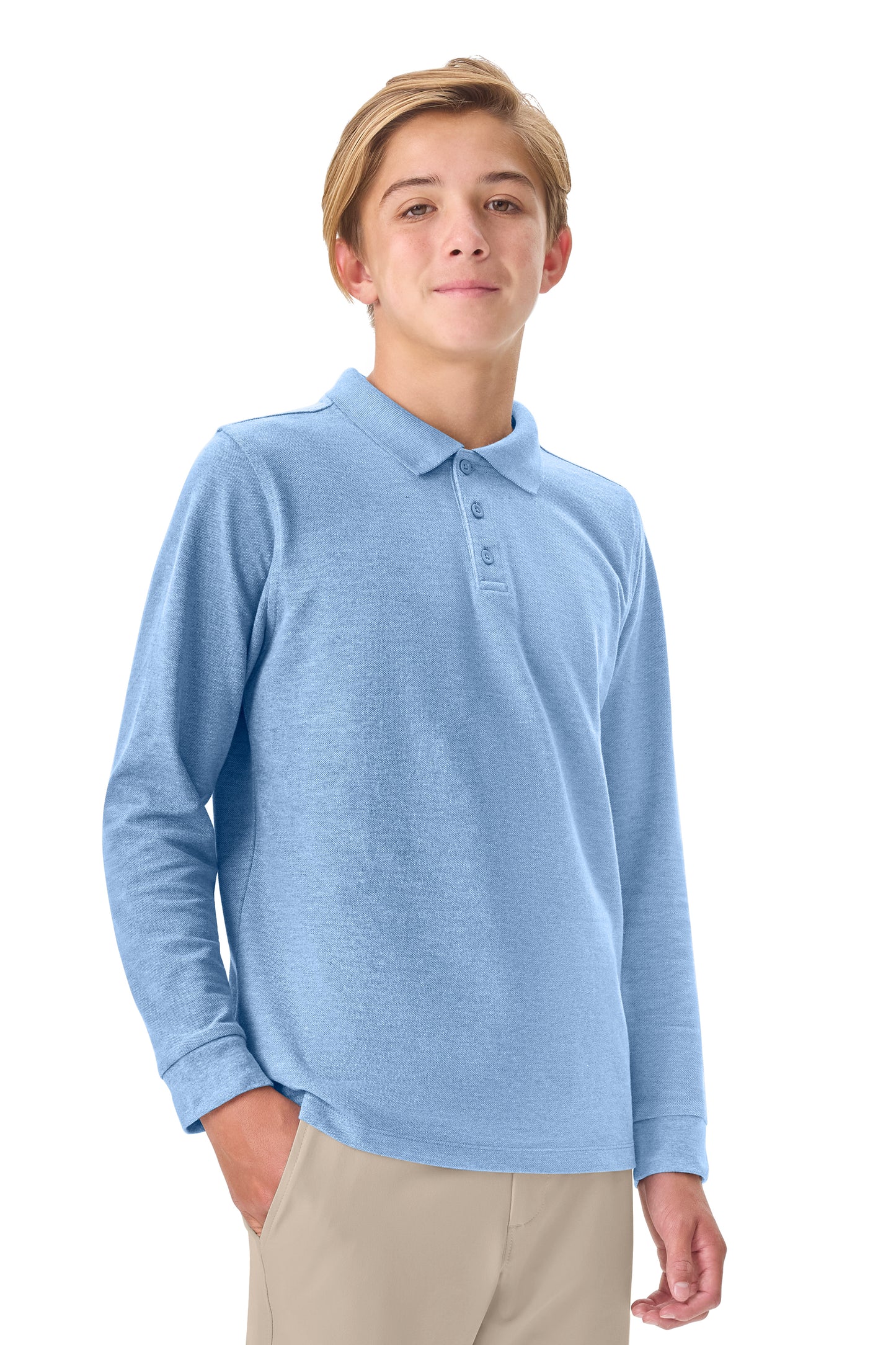 Unisex Long Sleeve Pique Polo